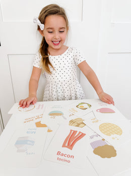 Breakfast Food Flashcards for Toddlers | Mealtime Learning Card