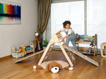 Montessori Climbing Set - Climbing Triangle / Arch Rocker, XL Pillow, and 2 Ramps / 5 Pieces-4