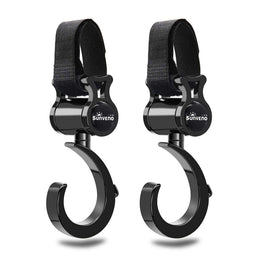 Stroller Hook 2-Pack — Universal Pram Clips for Bags