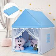 Kids Play Tent Large Playhouse Children Play Castle Fairy Tent Gift with Mat-Pink