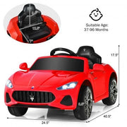 12V Kids Ride-On Car with Remote Control and Lights-Pink