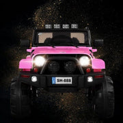 12V Kids Remote Control Riding Truck Car with LED Lights-Black