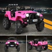 12V Kids Remote Control Riding Truck Car with LED Lights-Black