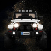 12V Kids Remote Control Riding Truck Car with LED Lights-Black