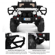 12V Kids Remote Control Riding Truck Car with LED Lights-Black