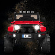 12V Kids Remote Control Riding Truck Car with LED Lights-Black