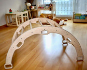 Montessori Climbing Arch Rocker Set with Ramp and Pillow