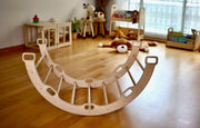 Montessori Climber Set: Arch, Rocker, Ramp, and Pillow-4