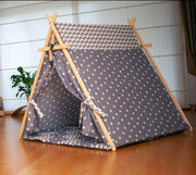 Gray Stars Play Tent and Play Mat-4