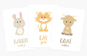Farm Animal Flashcards | Bilingual English & Spanish Learning Cards for Toddlers