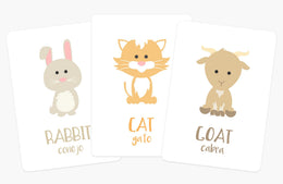 Farm Animal Flashcards | Bilingual English & Spanish Learning Cards for Toddlers
