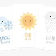 Bilingual Weather Flashcards | English & Spanish for Toddlers