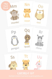 ABC Animal Flashcards for Toddlers & Preschoolers