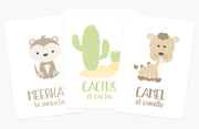 Desert Animal Flashcards for Toddlers | Wildlife Learning Cards