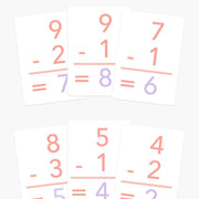Subtraction Flashcards for Toddlers & Preschoolers