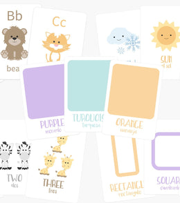 Montessori Flashcard Bundle for Toddlers | ABC, Numbers, Shapes, Colors & Weather Learning Cards-0