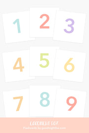 Number Flashcards for Toddlers | 0-9 Math Learning Cards