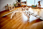 Climbing Arch & Rocker Set with 2 Ramps and Pillow | 4-Piece Montessori Toddler Set