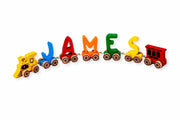 Personalized Wooden Letter Train Puzzle | Custom Name Toy