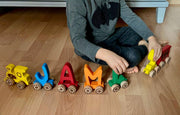 Personalized Wooden Letter Train Puzzle | Custom Name Toy