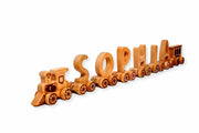 Personalized Wooden Letter Train Puzzle | Custom Name Toy
